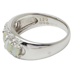 Pt900 プラチナ キャッツアイ1.39ct ダイヤ0.06ct リング 指輪 レディース 11.5号 【中古】