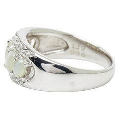 Pt900 プラチナ キャッツアイ1.39ct ダイヤ0.06ct リング 指輪 レディース 11.5号 【中古】