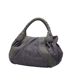 フェンディ ズッカ スパイバッグ トートバッグ 8BR511 インディゴブルー デニム PVC レディース FENDI 【中古】