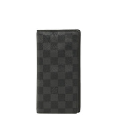 ルイ ヴィトン ダミエ グラフィット ポルトフォイユ ブラザ 二つ折り財布 長財布 N62665 グレー ブラック PVC メンズ LOUIS VUITTON 【中古】