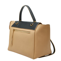 セリーヌ ベルトバッグ ハンドバッグ ショルダーバッグ 2WAY ベージュ ブラック レザー レディース CELINE 中古