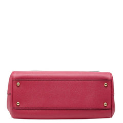 ドルチェアンドガッバーナ シシリー ハンドバッグ ショルダーバッグ 2WAY ピンク レザー レディース DOLCE&GABBANA 【中古】