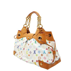 ルイ ヴィトン モノグラム マルチカラー ウルスラ ハンドバッグ M40123 ブロン ホワイト PVC レザー レディース LOUIS VUITTON 【中古】