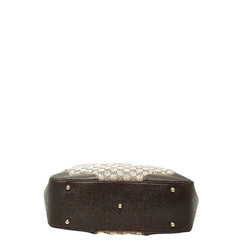 グッチ GGキャンバス バンブー トートバッグ 154375 ベージュ ブラウン キャンバス レザー レディース GUCCI 【中古】