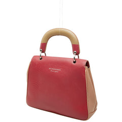バーバリー DK88 ハンドバッグ ショルダーバッグ 2WAY ピンク レッド レザー レディース BURBERRY 中古