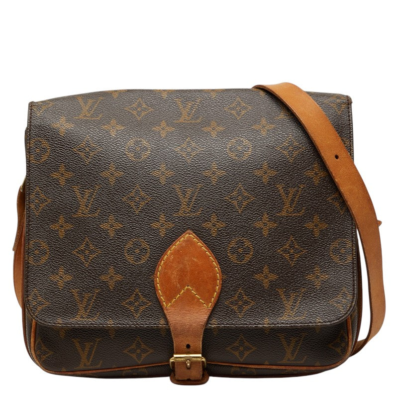 ルイ ヴィトン モノグラム カルトシエールGM 斜め掛け ショルダーバッグ M51252 ブラウン PVC レザー レディース LOUIS VUITTON 【中古】