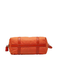 プラダ テスート 三角ロゴプレート トートバッグ ハンドバッグ BR3249 オレンジ ナイロン レディース PRADA 【中古】
