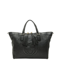 グッチ ソーホー タッセル トートバッグ 282306 ブラック レザー レディース GUCCI 【中古】