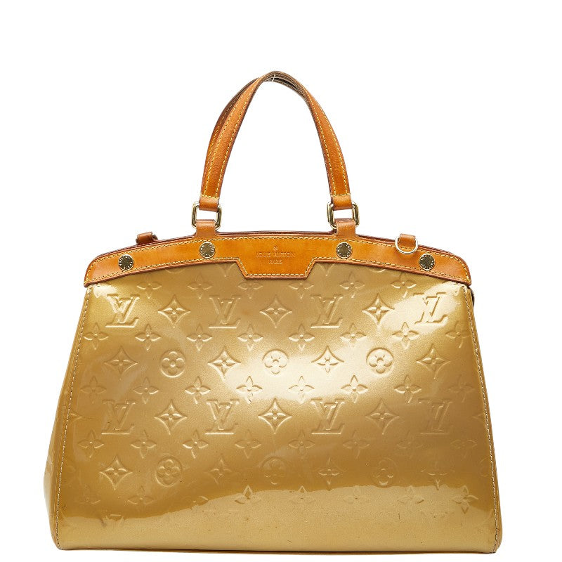 ルイ ヴィトン モノグラム ヴェルニ ブレアMM ハンドバッグ ゴールド パテントレザー レディース LOUIS VUITTON 【中古】