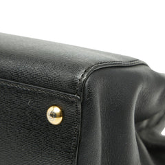 フェンディ プチ トゥージュール ハンドバッグ ショルダーバッグ 2WAY ブラック レザー レディース FENDI 【中古】
