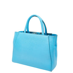 フェンディ プチトゥージュール ハンドバック ショルダーバッグ 2WAY 8BH253 ブルー レザー レディース FENDI 【中古】
