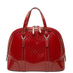 グッチ マイクログッチシマ ハンドバッグ 309617 レッド PVC レザー レディース GUCCI 【中古】