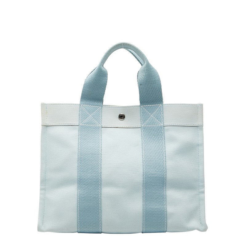エルメス ボラボラPM トートバッグ ハンドバッグ ブルー キャンバス レディース HERMES 【中古】