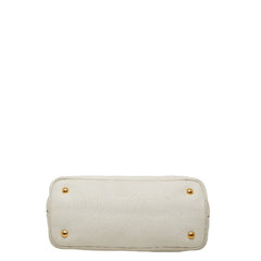 プラダ ショルダーバッグ ハンドバッグ 2WAY 1BA058 ホワイト レザー レディース PRADA 【中古】