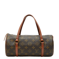ルイ ヴィトン モノグラム パピヨン26 ハンドバッグ M51366 ブラウン PVC レザー レディース LOUIS VUITTON 中古