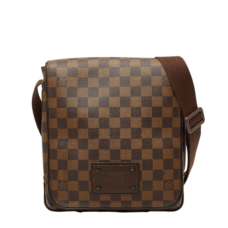 ルイ ヴィトン ダミエ ブルックリンPM ショルダーバッグ N51210 ブラウン PVC レザー レディース LOUIS VUITTON 【中古】