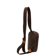 ルイ ヴィトン モノグラム ポシェットガンジュ ボディバッグ ウエストバッグ M51870 ブラウン PVC レザー メンズ LOUIS VUITTON 【中古】