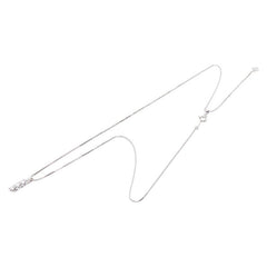 K18WG ホワイトゴールド ダイヤ0.32ct ペンダント ネックレス レディース 【中古】