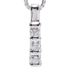 K18WG ホワイトゴールド ダイヤ0.32ct ペンダント ネックレス レディース 【中古】