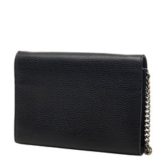 グッチ デュオニソス チェーンウォレット ショルダーバッグ 401231 ブラック PVC レザー レディース GUCCI 【中古】