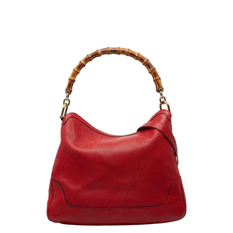 グッチ バンブー ハンドバッグ ショルダーバッグ 2WAY 282315 レッド レザー レディース GUCCI 【中古】