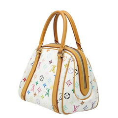 ルイ ヴィトン モノグラム マルチカラー プリシラ ハンドバッグ M40096 ブロン ホワイト PVC レザー レディース LOUIS VUITTON 【中古】