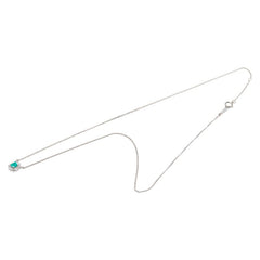 Pt900 プラチナ Pt850 プラチナ エメラルド0.21ct ダイヤ0.08ct ペンダント ネックレス レディース 【中古】