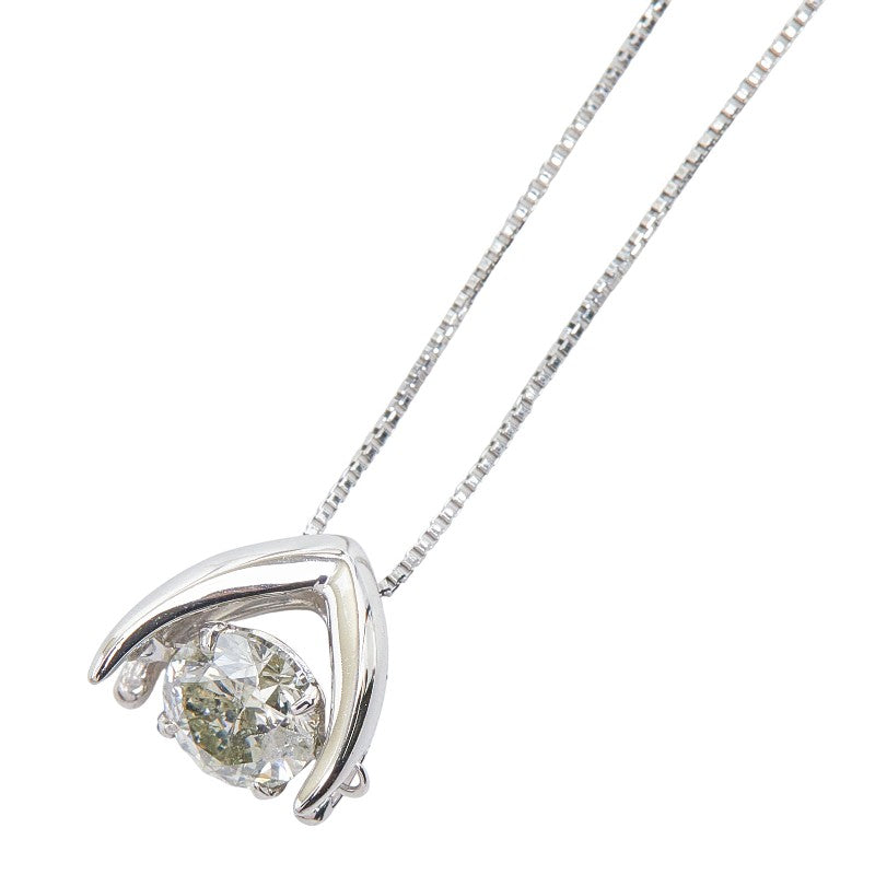 Pt900 プラチナ Pt850 プラチナ ダイヤ0.60ct ペンダント ネックレス レディース 【中古】