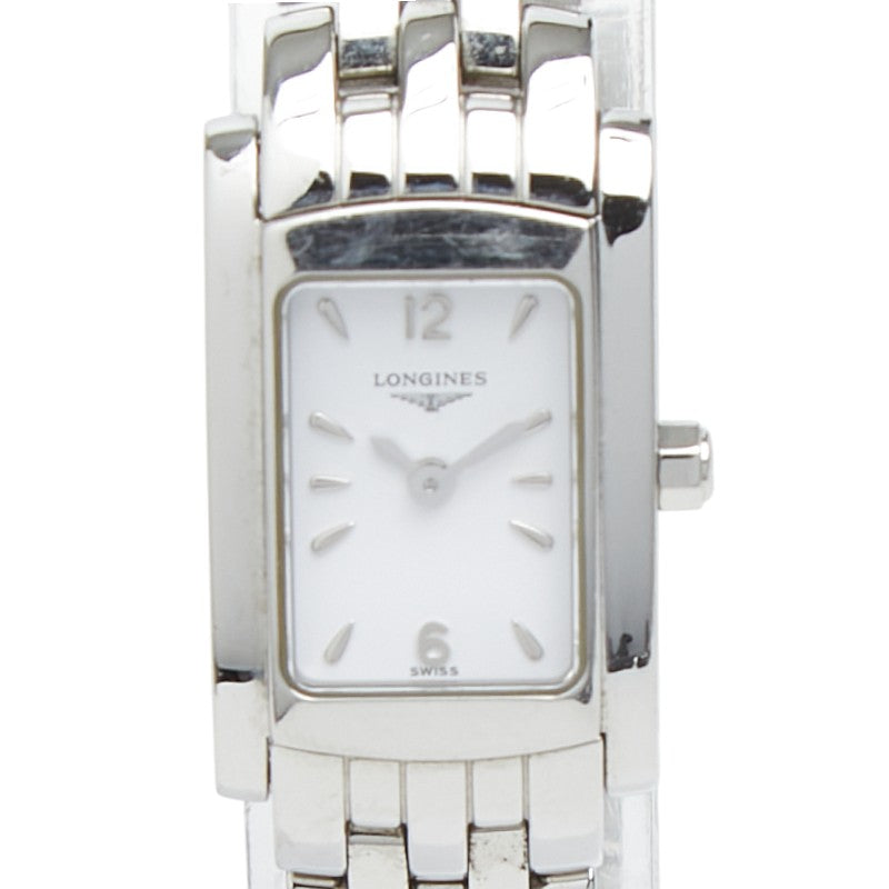 ロンジン ドルチェヴィータ 腕時計 L5.158.4 クオーツ ホワイト文字盤 ステンレススチール レディース LONGINES 【中古】