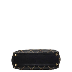 シャネル ココマーク ワイルドステッチ トートバッグ ハンドバッグ A18126 ブラック レザー レディース CHANEL 【中古】