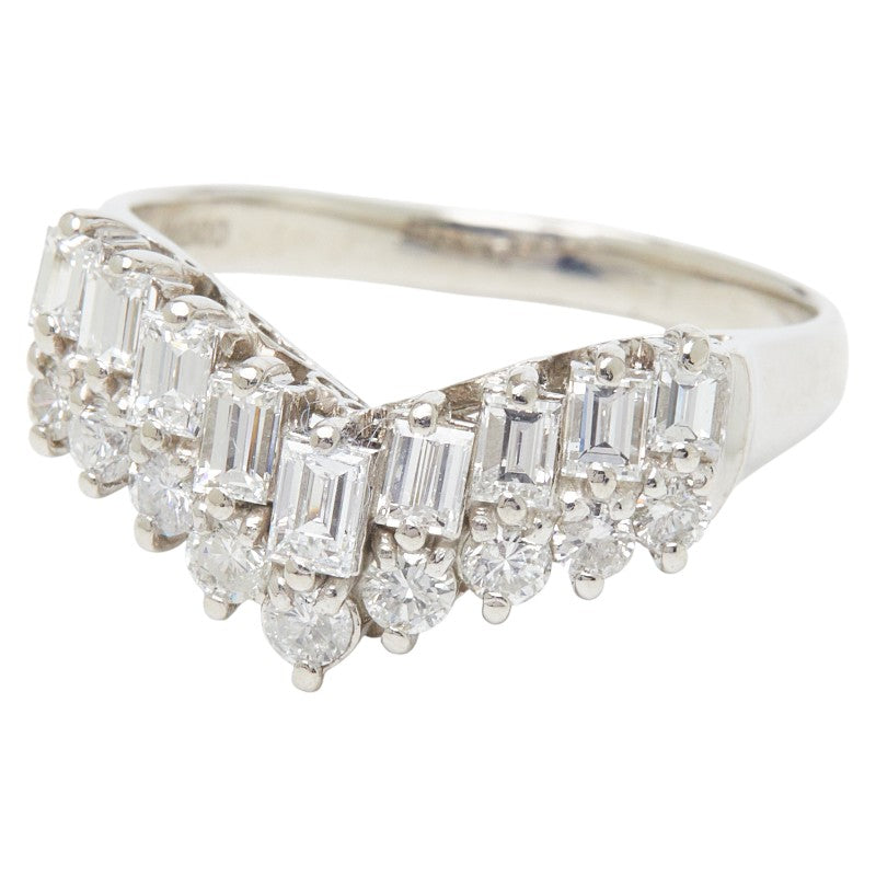 Pt900 プラチナ ダイヤ1.00ct リング 指輪 レディース 12.5号 【中古】