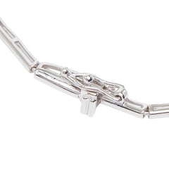 K18WG ホワイトゴールド ルビー0.38ct ダイヤ0.19ct フラワーモチーフ ブレスレット レディース 【中古】