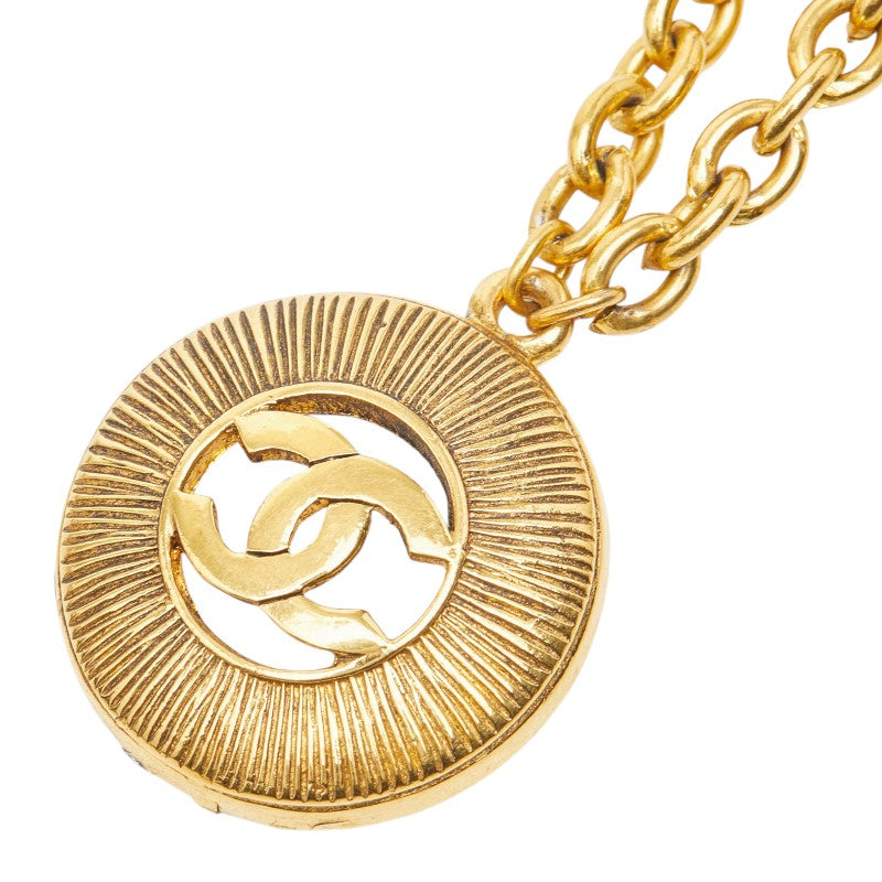 シャネル ココマーク チェーン ペンダントネックレス ゴールド メッキ レディース CHANEL 【中古】
