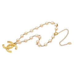 シャネル ココマーク ペンダント ネックレス ゴールド メッキ フェイクパール レディース CHANEL 【中古】