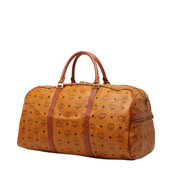 エム シー エム ヴィセトス モノグラム ボストンバッグ トラベルバッグ 旅行用 ブラウン PVC レザー レディース MCM 【中古】