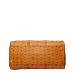 エム シー エム ヴィセトス モノグラム ボストンバッグ トラベルバッグ 旅行用 ブラウン PVC レザー レディース MCM 【中古】