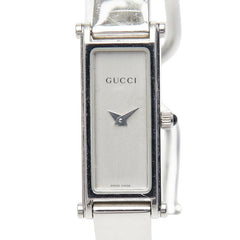 グッチ 腕時計 バングルウォッチ 1500L クオーツ シルバー文字盤 ステンレススチール レディース GUCCI 【中古】