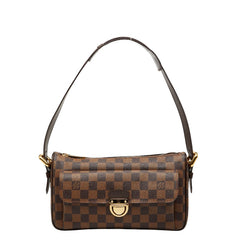 ルイ ヴィトン ダミエ ラヴェッロGM ショルダーバッグ N60006 ブラウン PVC レザー レディース LOUIS VUITTON 【中古】