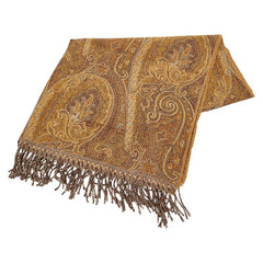 エトロ ペイズリー ストール ベージュ ブラウン ウール レディース ETRO 【中古】