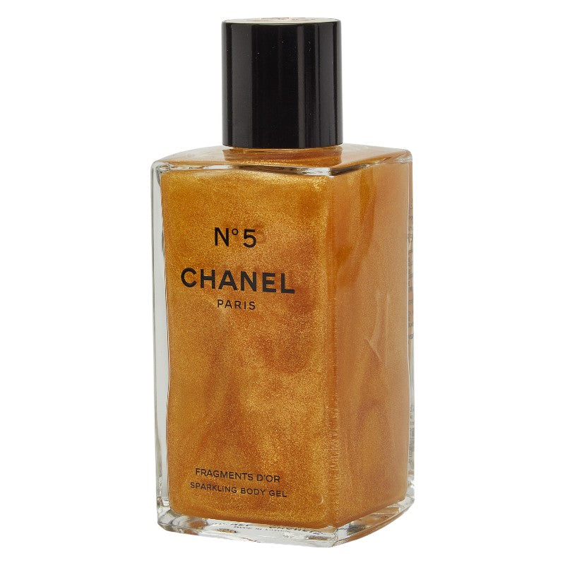 シャネル No5 FRAGMENTS D’OR SPARKLING BODY GEL ジェルパフューム 250ml クリア ゴールド ガラス レディース CHANEL 【中古】