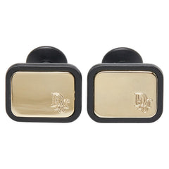 ディオール カフスボタン カフリンクス ブラック ゴールド メッキ メンズ Dior 【中古】