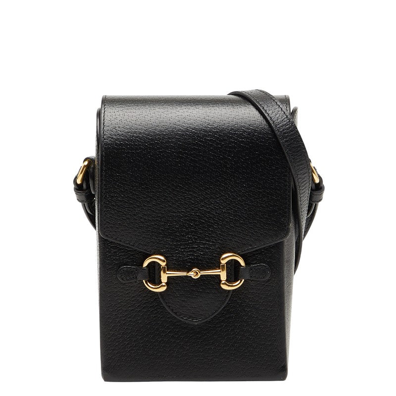 グッチ ホースビット1955 ショルダーバッグ 732302 ブラック レザー レディース GUCCI 【中古】