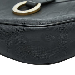 ディオール トロッター 斜め掛け ショルダーバッグ ブラック PVC レザー レディース Dior 【中古】