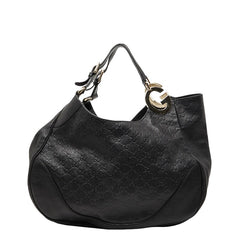 グッチ グッチシマ ハンドバッグ 203504 ブラック レザー レディース GUCCI 【中古】