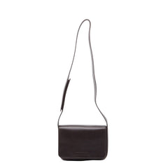プラダ 斜め掛け ショルダーバッグ ブラウン レザー レディース PRADA 【中古】