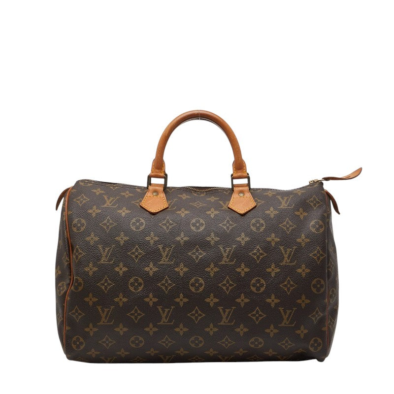 ルイ ヴィトン モノグラム スピーディ35 ハンドバッグ ミニボストンバッグ M41107 ブラウン PVC レザー レディース LOUIS VUITTON 【中古】