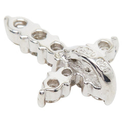 Pt900 プラチナ ダイヤ0.20ct クロスモチーフ ペンダントトップ レディース 【中古】