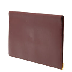 カルティエ マストライン 二つ折り 長財布 札入れ ボルドー ワインレッド レザー レディース CARTIER 【中古】