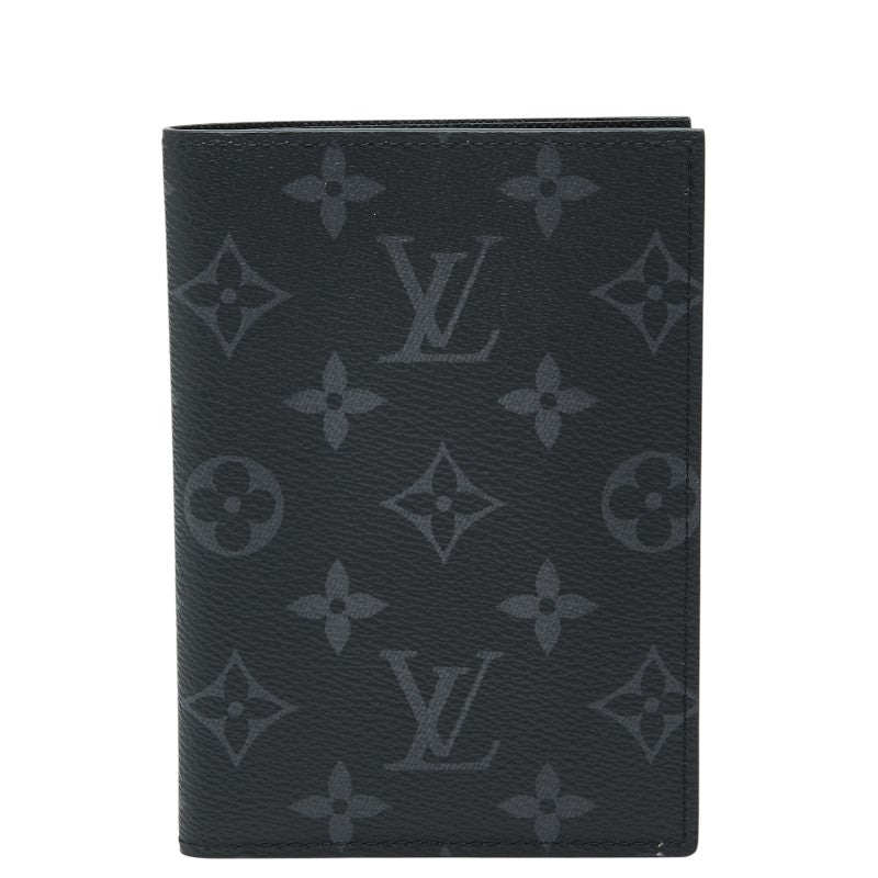 ルイ ヴィトン モノグラム エクリプス クーヴェルテュール パスポールNM パスポートケース M64501 ブラック PVC メンズ LOUIS VUITTON 【中古】