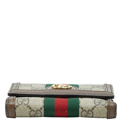 グッチ オフィディア GGスプリーム 三つ折り財布 625703 ベージュ マルチカラー PVC レザー レディース GUCCI 【中古】